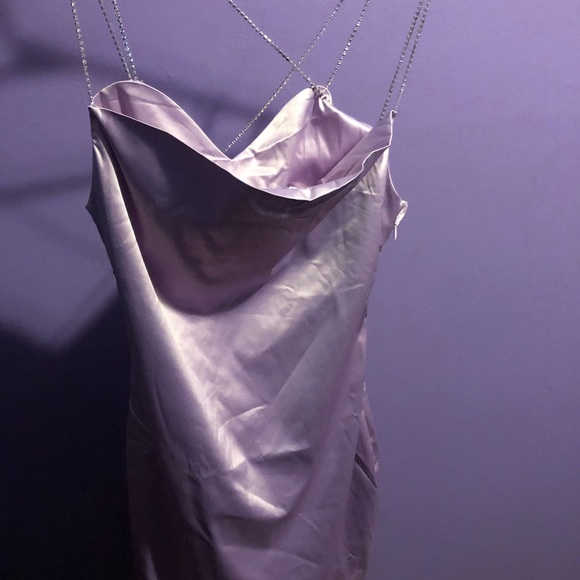 Lilac Satin Dress - Picture 3 of 3